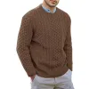 Men's Casual Round Neck Pullover Cable Knit Sweater 46216161M sold by Manly