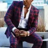 Men's Vintage Plaid Print Lapel Blazer 04465063Y sold by Manly