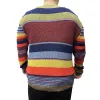 Men's Vintage Rainbow Stripe V-Neck Knit Sweater 10689080X sold by Manly