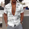 Men's Hawaiian Print Short Sleeve Shirt 40682518Y sold by Manly