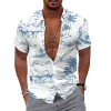 Men's Hawaiian Print Short Sleeve Shirt 40682518Y sold by Manly