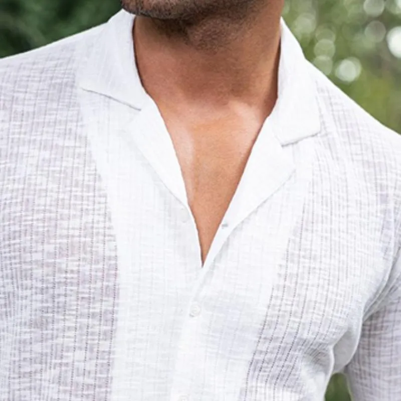 Men's Retro Casual Striped Lapel Long Sleeve Shirt 27599448TO sold by Manly product image thumbnail 3