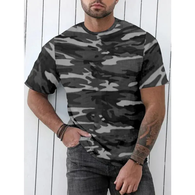 Men's Camouflage Printed Crew Neck Short Sleeve T-Shirt 99261239Y sold by Manly product image thumbnail 3