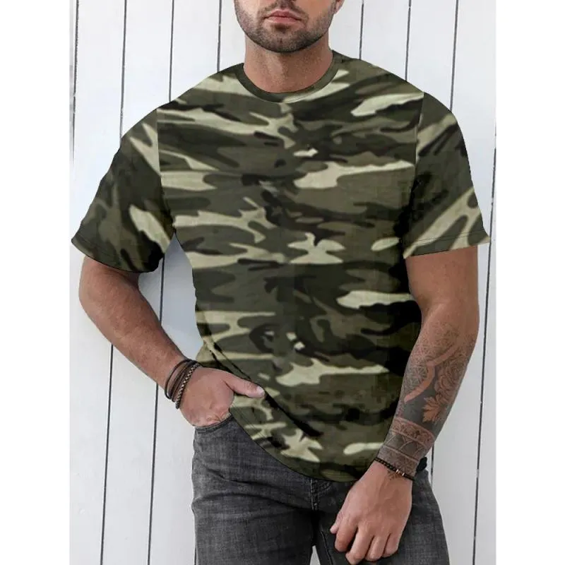 Men's Camouflage Printed Crew Neck Short Sleeve T-Shirt 99261239Y sold by Manly product image thumbnail 2