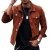 Men's Vintage Casual Corduroy Lapel Pocket Jacket 32849929TO sold by Manly