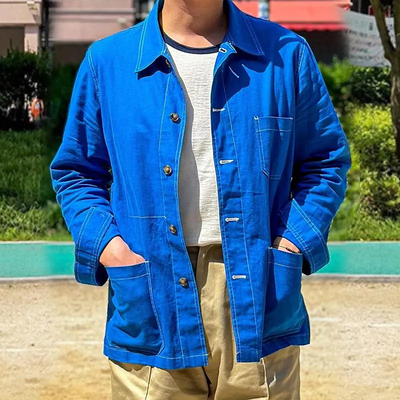 Men's Casual Vintage Solid Pocket Jacket 40858411TO sold by Manly product image thumbnail 2