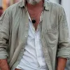 Men's Solid Lapel Pocket Single Breasted Casual Jacket 77878780Z sold by Manly