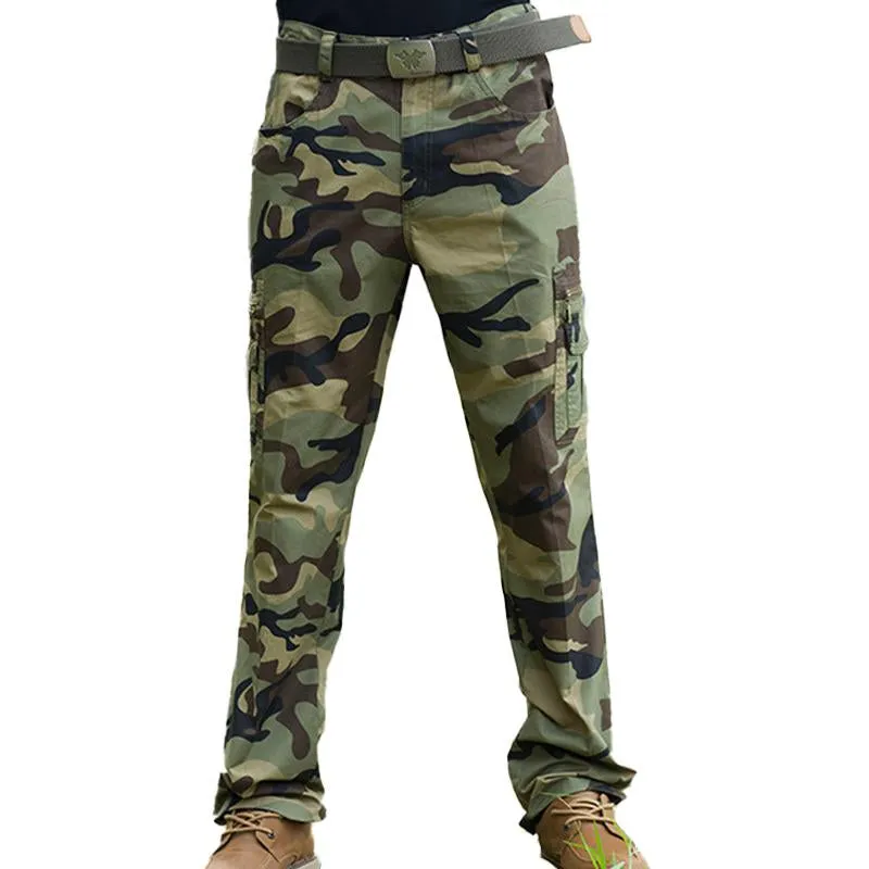 Men's Outdoor Casual Camouflage Cargo Pants 07477944Y sold by Manly