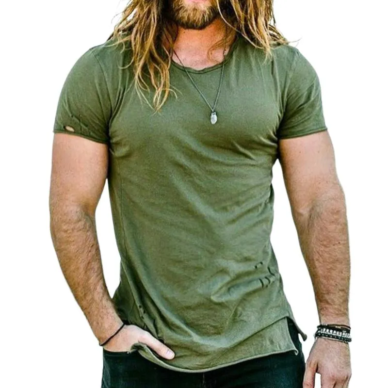 Men's Retro Casual Round Neck Short Sleeve T-Shirt 39029460TO sold by Manly