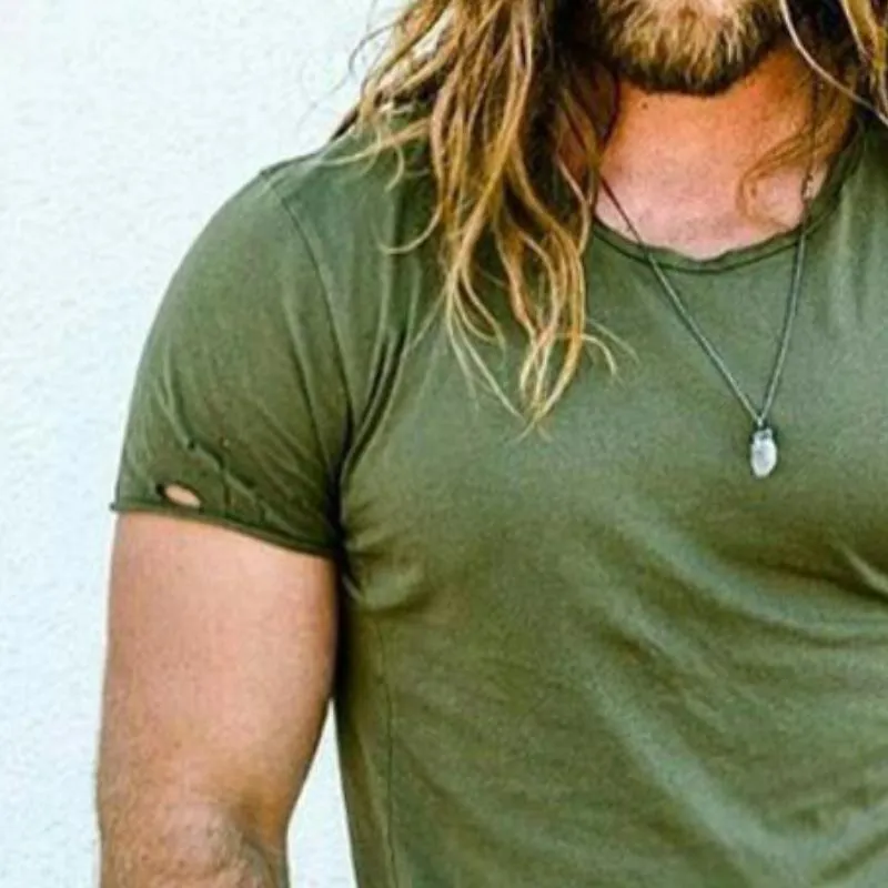 Men's Retro Casual Round Neck Short Sleeve T-Shirt 39029460TO sold by Manly product image thumbnail 3