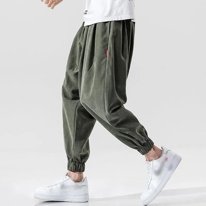 Men's Casual Solid Color Elastic Waist Loose Pants 82049485M sold by Manly product image thumbnail 2