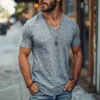 Men's Casual Cotton Blended V Neck Short Sleeve T-Shirt 37069662M sold by Manly
