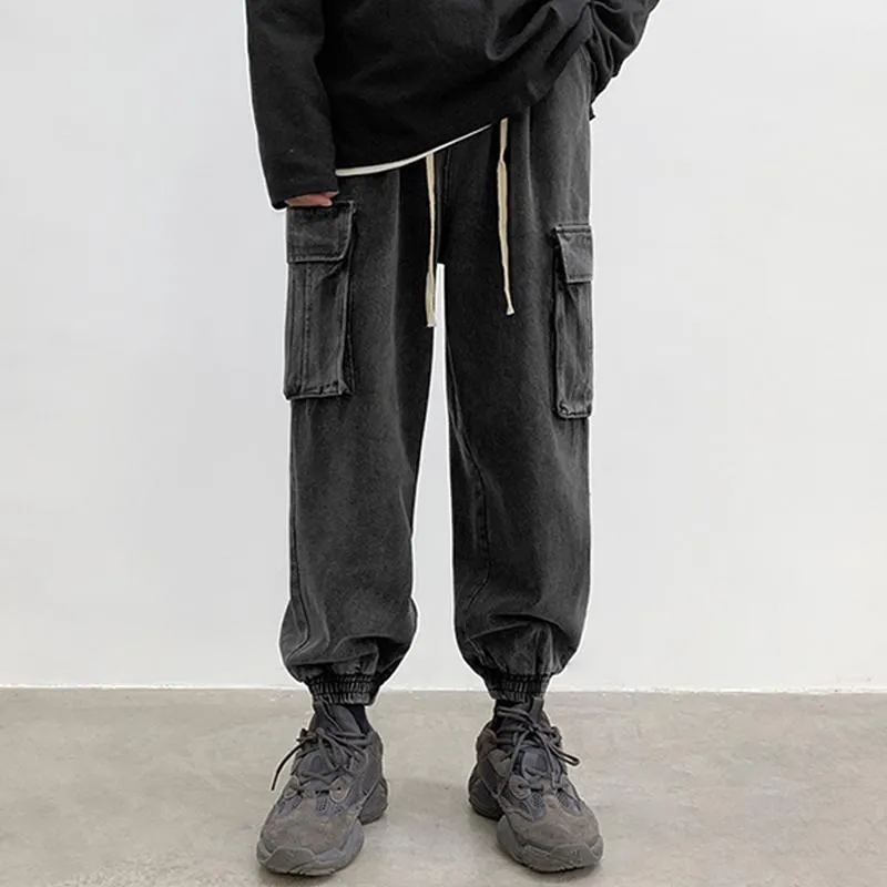 Men's Fashion Loose Multi-pocket Casual Cargo Denim Pants 96981048Z sold by Manly product image thumbnail 2