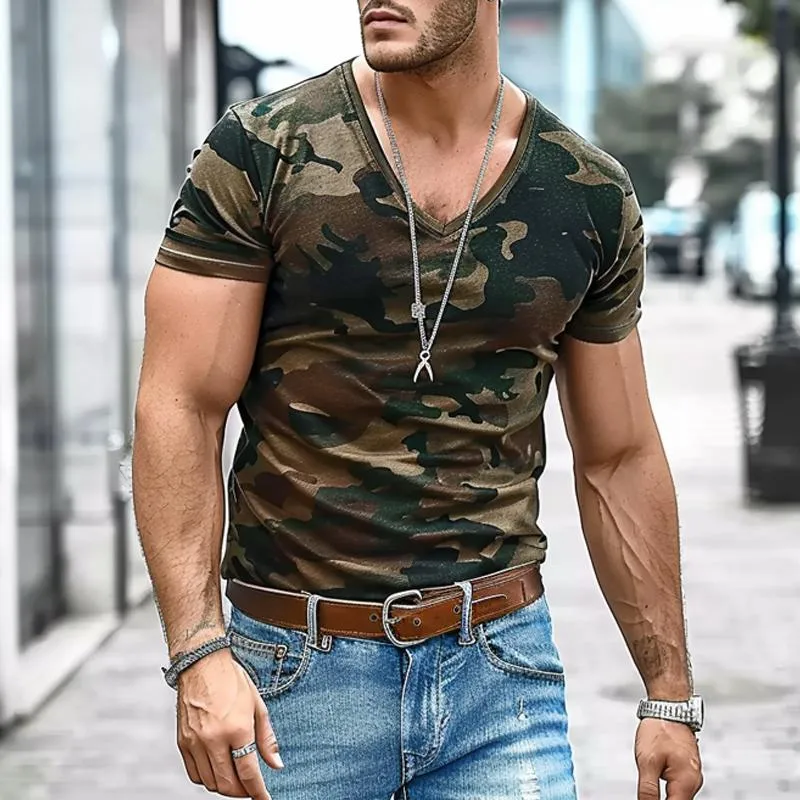 Men's Vintage Cotton Blend Camouflage Short Sleeve T-Shirt 25472447X sold by Manly product image thumbnail 4