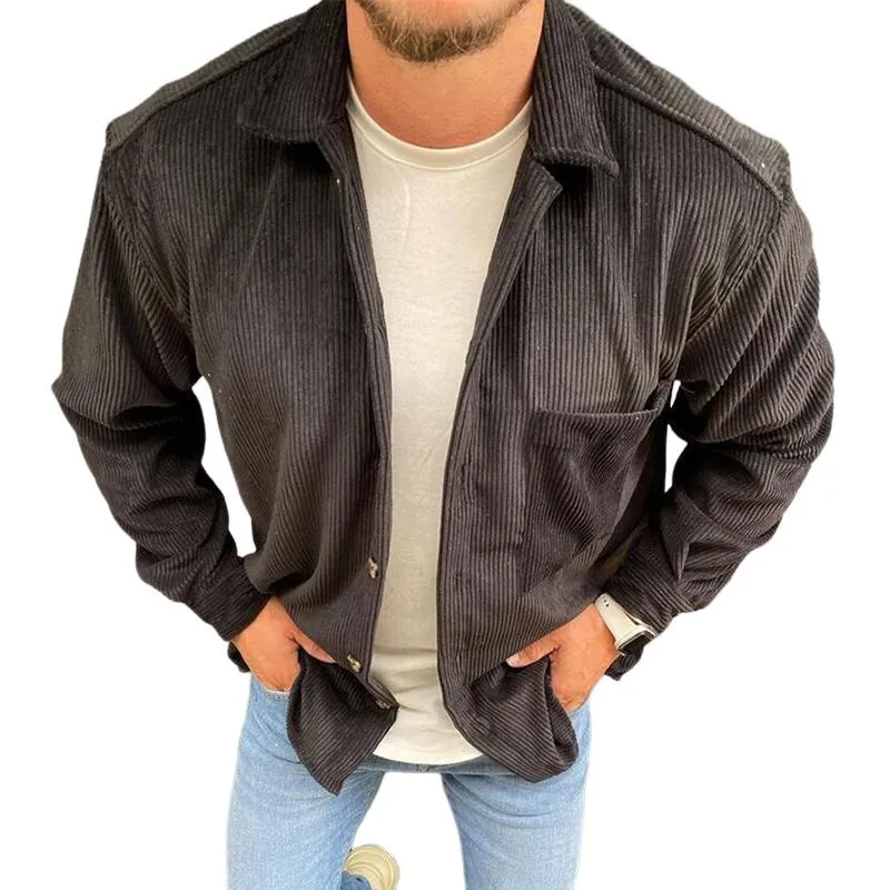 Men's Casual Vintage Striped Pocket Shirt 91608561TO sold by Manly