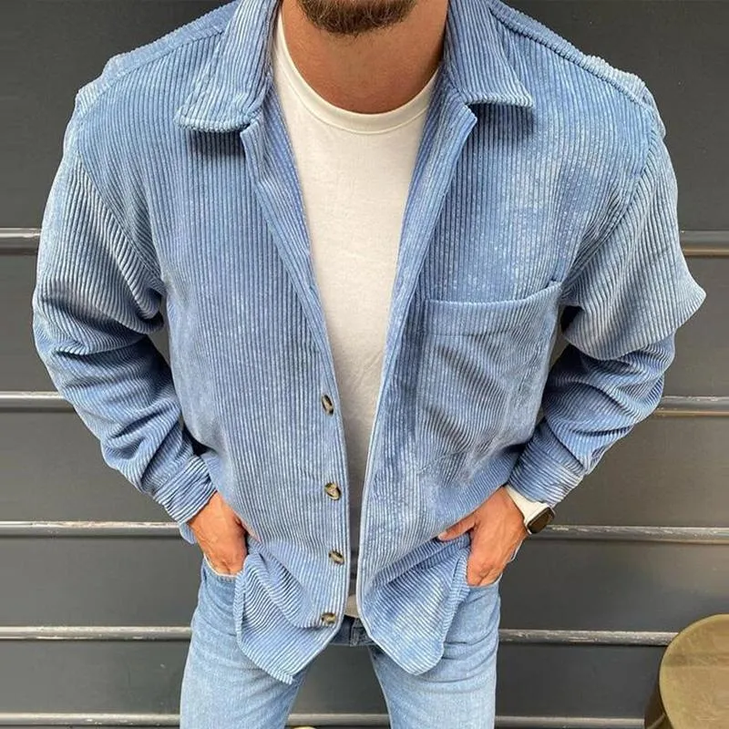 Men's Casual Vintage Striped Pocket Shirt 91608561TO sold by Manly product image thumbnail 3