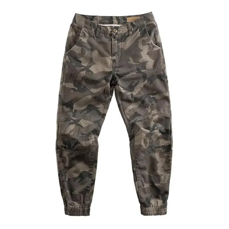 Men's Casual Camouflage Patchwork Loose Cargo Pants 90558015M sold by Manly