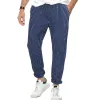 Men's Casual Lace-Up Slim Striped Pants 99725833X sold by Manly