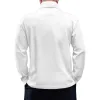 Men's Solid Loose Lapel  Long Sleeve Polo Shirt 39946400Z sold by Manly
