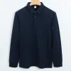 Men's Solid Loose Lapel  Long Sleeve Polo Shirt 39946400Z sold by Manly