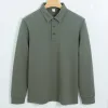 Men's Solid Loose Lapel  Long Sleeve Polo Shirt 39946400Z sold by Manly