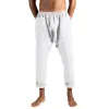 Men's Linen Pocket Patchwork Casual Trousers 13808236TO sold by Manly