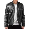 Men's Vintage Patchwork Stand Collar Zipper Motorcycle Leather Jacket 87958383M sold by Manly