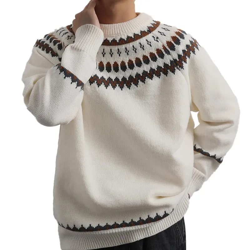 Men's Loose Vintage Pullover Crew Neck Sweater 64619798X sold by Manly product image thumbnail 2