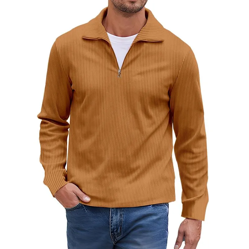 Men's Casual Solid Color Zipper Lapel POLO Shirt 35706624X sold by Manly product image thumbnail 3