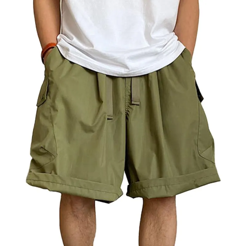 Men's Loose Multi-pocket Elastic Waist Cargo Shorts 96321293Z sold by Manly