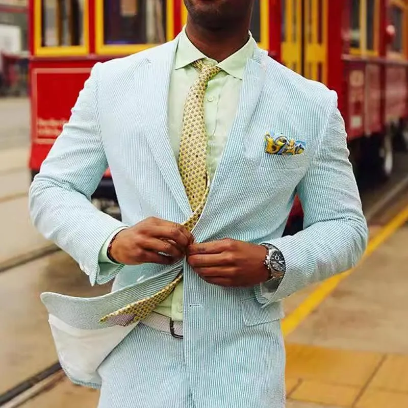 Men's Simple Striped Single Breasted Blazer 53576381X sold by Manly product image thumbnail 5