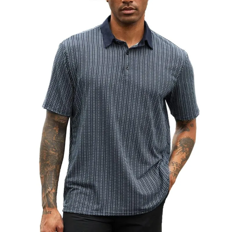 Men's Casual Printed Short-sleeved POLO Shirt 21189145X sold by Manly