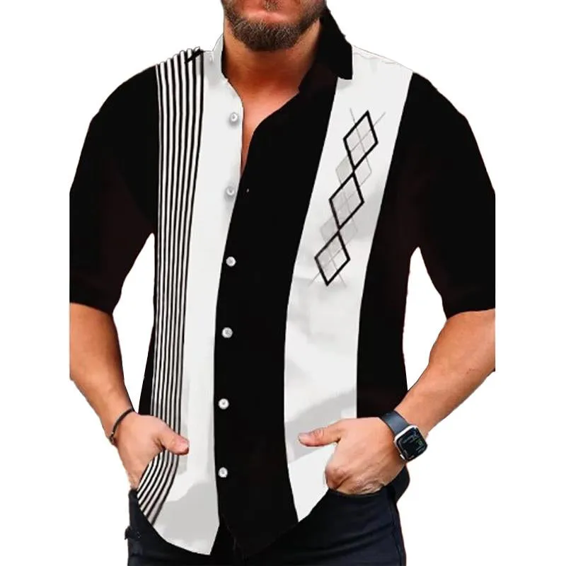 Men's Geometric Print Short Sleeve Shirt 68540714X sold by Manly product image thumbnail 3