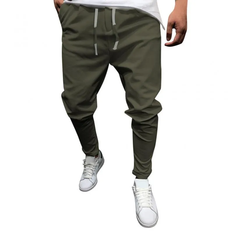 Men's Solid Color Drawstring Elastic Waist Casual Pants 48899242Z sold by Manly