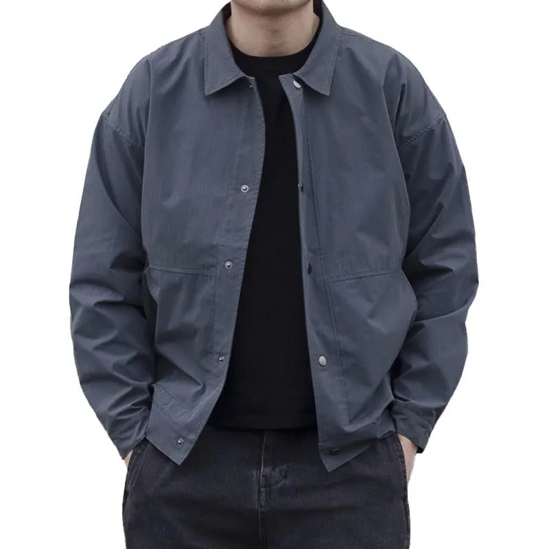 Men's Casual Thin Lapel Collar Solid Color Single Breasted Jacket 93007862M sold by Manly