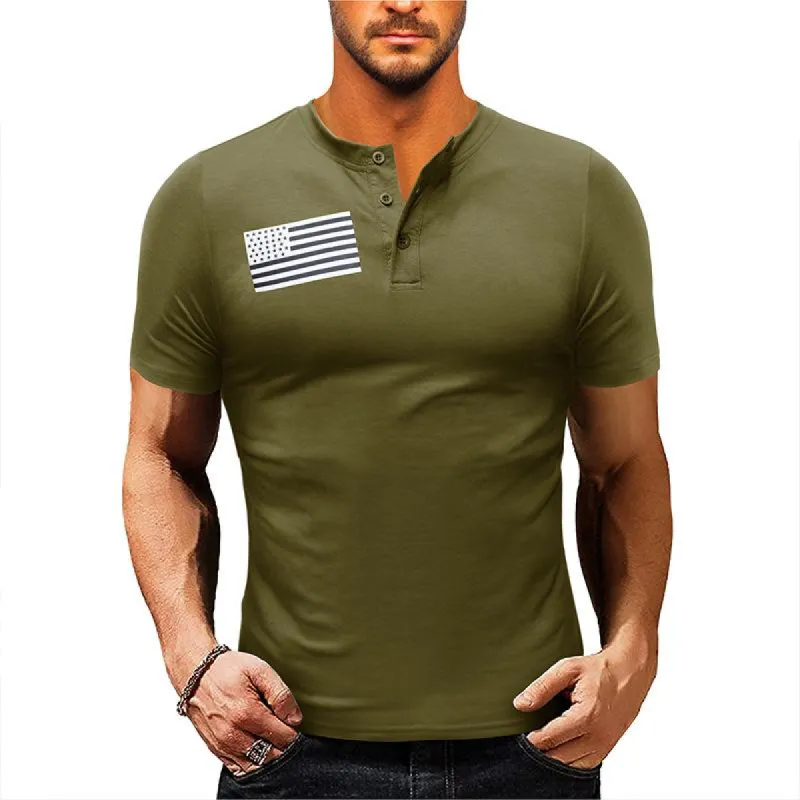 Men's Casual Button Short Sleeve Outdoor Sports T-Shirt 04854198X sold by Manly