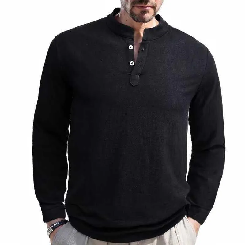 Men's Casual Solid Color Stand Collar Long Sleeve Shirt 44209812Y sold by Manly product image thumbnail 5