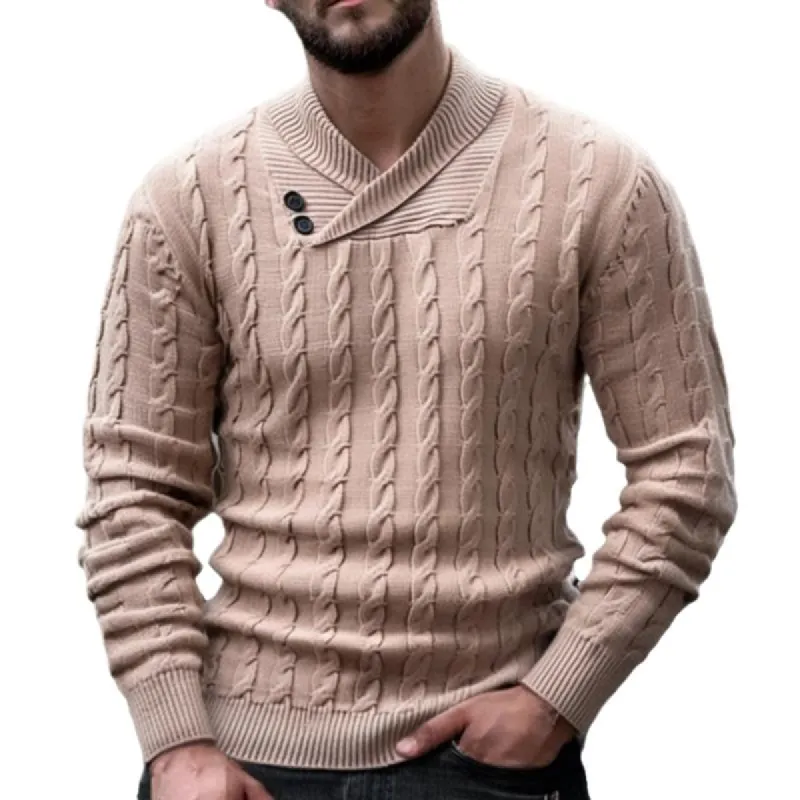 Men's Casual Thin Slim Fit Button Pullover Knit Sweater 27673856M sold by Manly