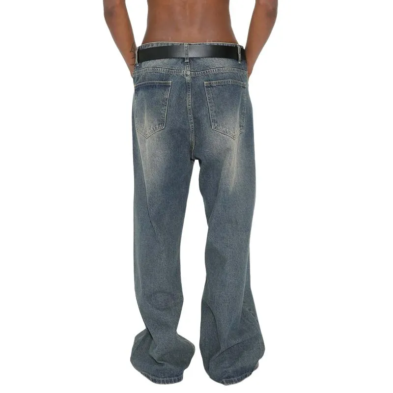 Men's Retro Loose Straight Washed Jeans 75840786X sold by Manly product image thumbnail 2