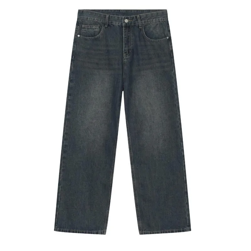 Men's Retro Loose Straight Washed Jeans 75840786X sold by Manly product image thumbnail 4