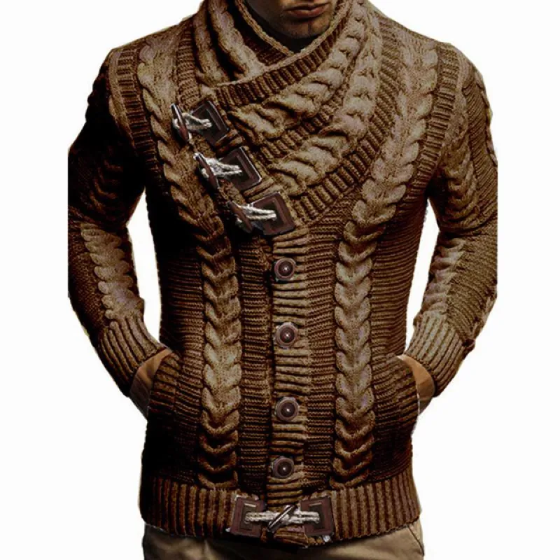 Men's Turtleneck Button Knit Sweater 08224677X sold by Manly