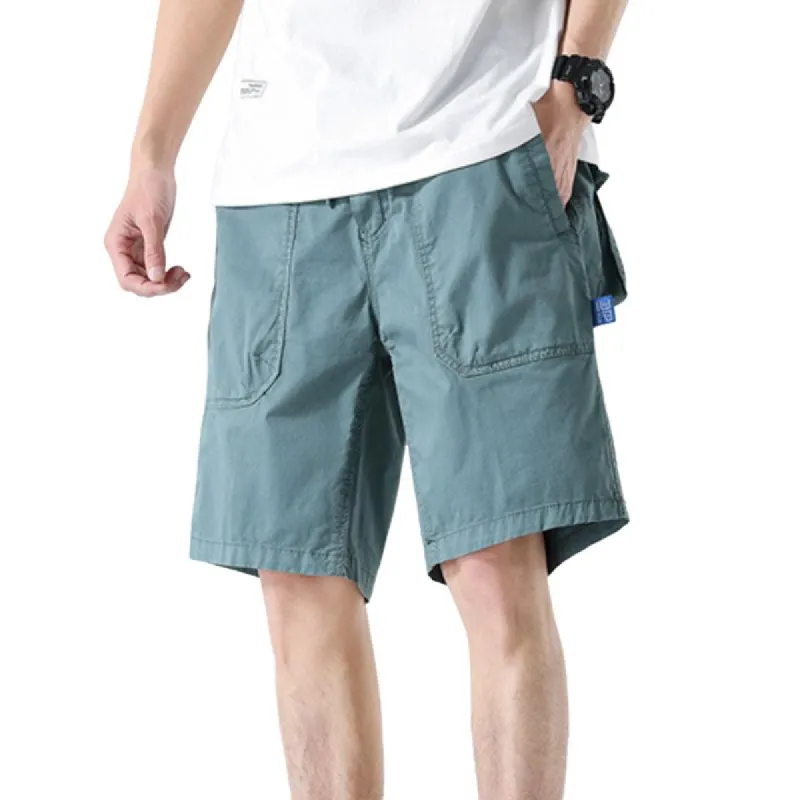 Men's Vintage Solid Multi-Pocket Cargo Shorts 41410912Y sold by Manly