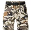 Men's Camouflage Loose Multi-Pocket Cargo Shorts (Belt Not Included) 99804184Y sold by Manly