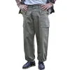 Men's Vintage Multi-pocket Straight-Leg Loose Cotton Cargo Trousers 31031389M sold by Manly