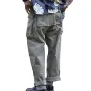 Men's Vintage Multi-pocket Straight-Leg Loose Cotton Cargo Trousers 31031389M sold by Manly
