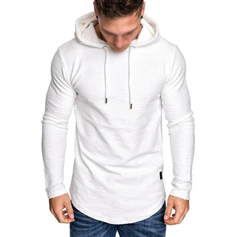 Men's Casual Solid Color Cotton Blended Slim Fit Long Sleeve Hoodie 36920469M sold by Manly product image thumbnail 5