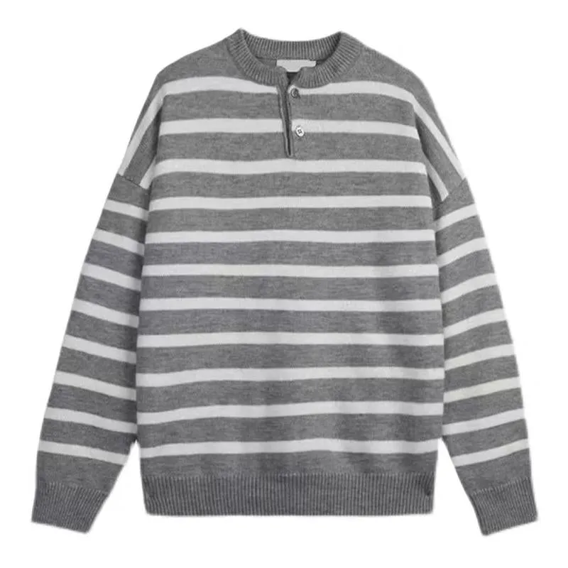 Men's Striped Button Crew Neck Sweater 59900506X sold by Manly product image thumbnail 4