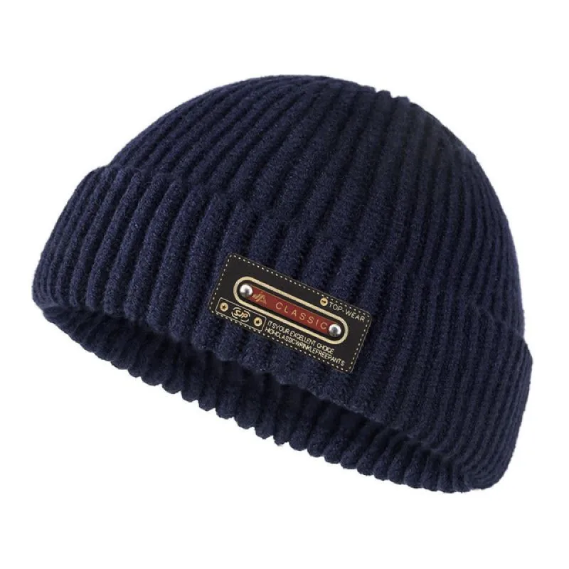 Men'S Solid Color Warm Knitted Hat 81557867Y sold by Manly