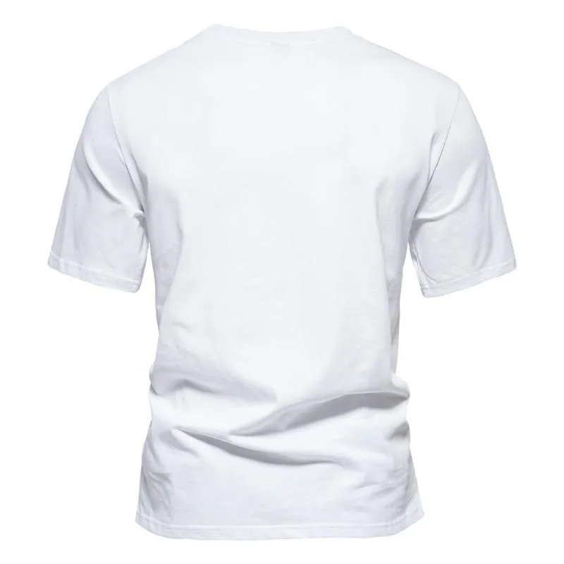 Men's Solid Stitching Round Neck Short Sleeve Casual T-shirt 70384068Z sold by Manly product image thumbnail 3