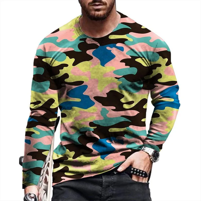 Men's Retro Camouflage Round Neck Short Sleeve T-Shirt 01481364X sold by Manly product image thumbnail 3